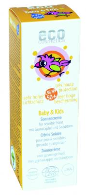 eco cosmetics Eco Baby & Kids Sun Cream LSF 50+, 50ml - Click Image to Close